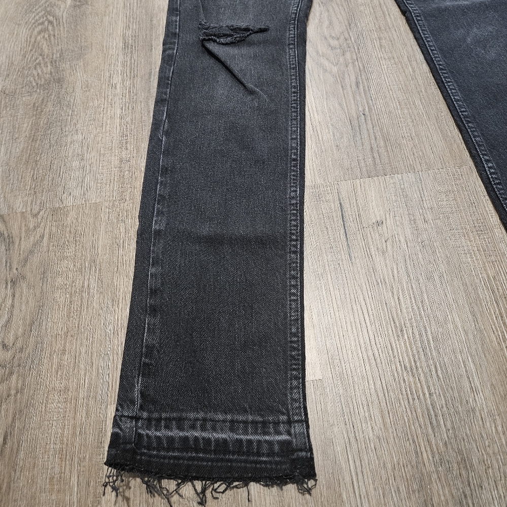 Free People We the Free Cuffed Slim Boyfriend Jean, Faded Black, 25 - Picture 11 of 12